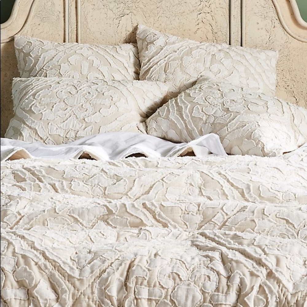 Anthropologie Quilt and 2 Euro Shams